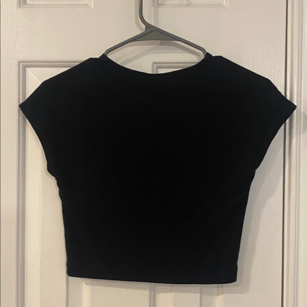 Black Crop Top - Picture 3 of 3